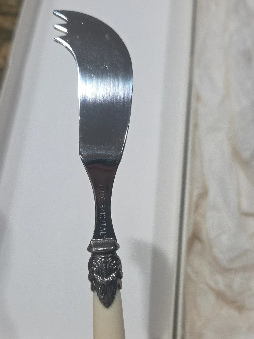 Vintage Inox 18/10 Italy Napoleon Ivory App Set. 3 Piece